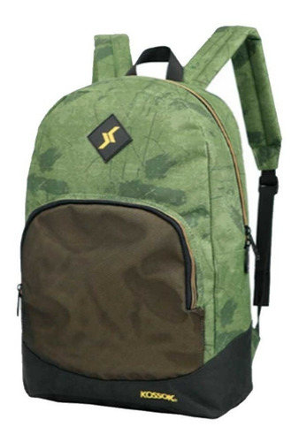 Mochila Escolar Espalda Kossok Emiro Adolescentes Color Verde Camuflado