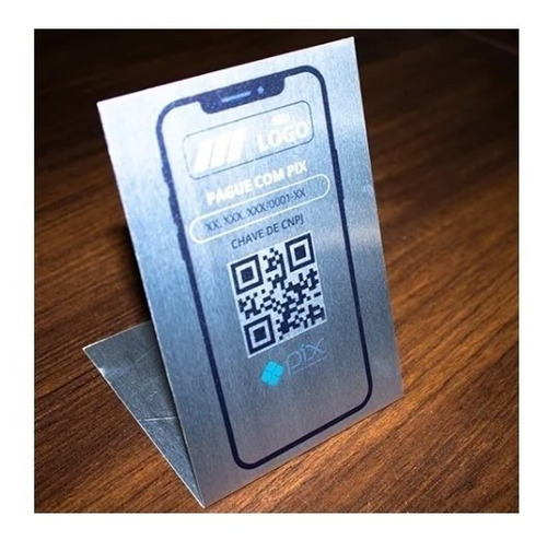Kit 10 Placas Qr Code Pix - Alumínio