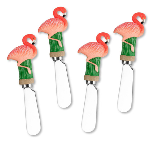 Cuchillos Esparcidores De Queso Y Mantequilla Flamingo