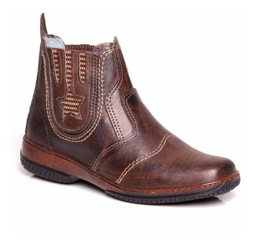 Bota Botina Country / Boot Sapato Sapatenis / 100 % Couro