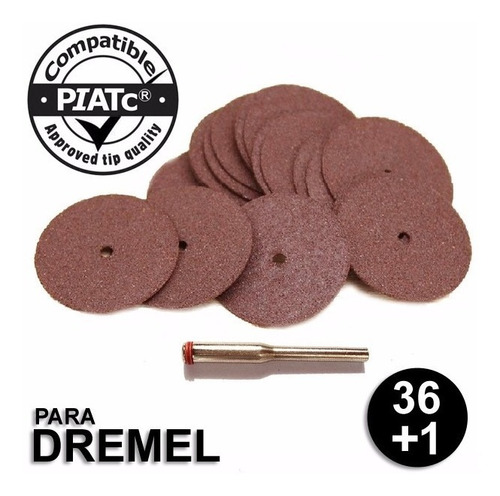 Kit 36 Disco De Corte P/ Micro Retífica Dremel + 1 Haste 420