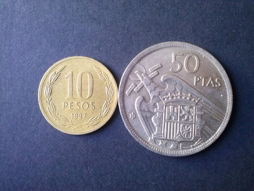 Moneda España 50 Pesetas 1957 59 Níquel (c45)