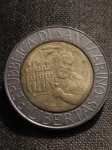 San Marino 500 Liras Año 1994 Bimetalica Km # 314