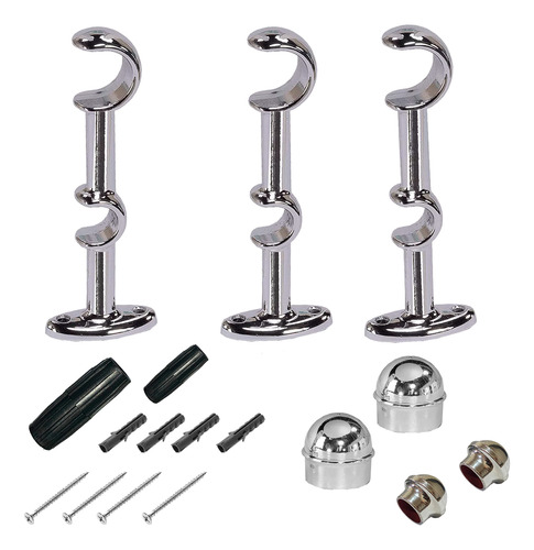 Varão Duplo 2,40 19/28 Grosso Aluminio Cortina Duas Partes