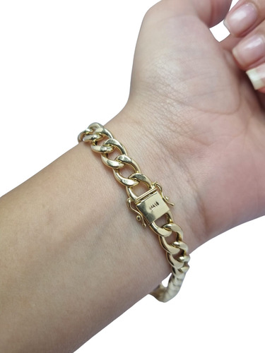 Pulseira Grumet 8mm Largura Ouro 18k 19cm 10.00 Gramas!