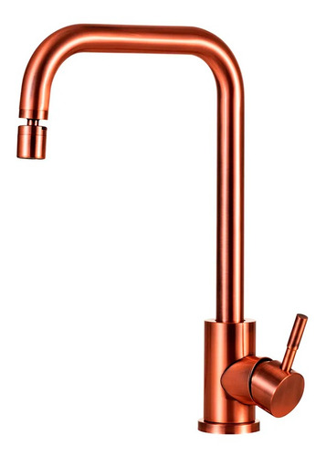 Torneira Cozinha Monocomando Inox Potengí - Dourado Rose Acabamento Escovado