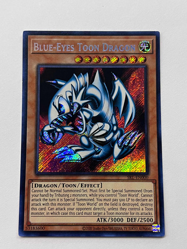 Blue Eyes Toon Dragón Caricatura Ojos Azules Secreto Yugioh