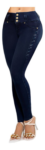 Jeans Mujer Pantalón Colombiano Mezclilla Strech Push Up 003