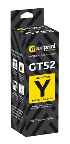 Tinta Hp Gt52 Maxiprint Cyan Magenta Yellow M0h55al