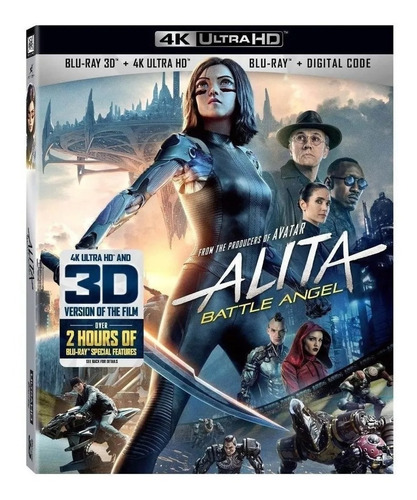 Blu Ray 4k Ultra Hd + 3d Alita Estreno Original