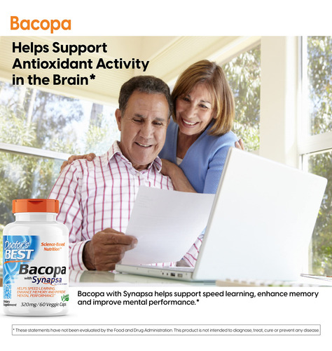 Suplemente Doctor's Best Bacopa Com Synapsa 320 Mg 60 Compri