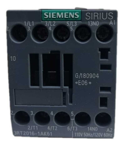 Contactor Siemens 9a 3rt2016-1ak61 Bobina 110v Poliequipos