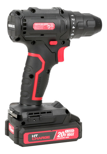 Hyper Tough Taladro Inalámbrico 20-v. Con Pila Y Cargador Co Negro