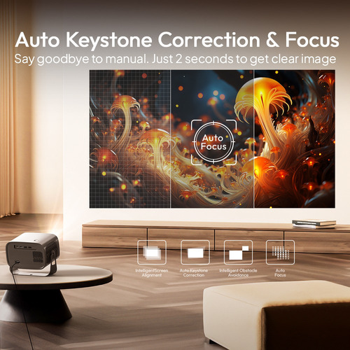 Byintek A12 4k Android11 Projector Auto Focus Keystone