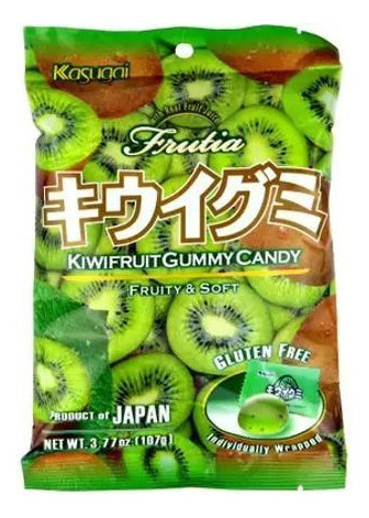 Bala De Goma Sabor Kiwi Gummy Candy Kasugai 107g