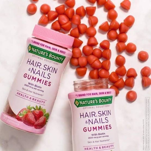Hair Skin E Nails Gummies Com Biotin 2500 Mcg 140 Gomas