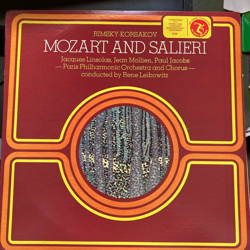 Korsakov Mozart And Salieri Disco Lp De Acetato De 33 Rpm 