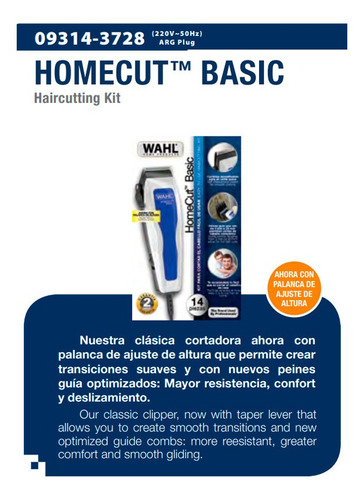 Cortadora de pelo Wahl Home Cut Basic gris 220V