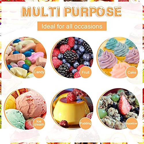 5 Oz Clear Plastic Dessert Cups With Lids And Tasting S...