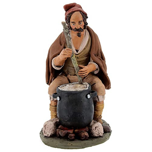 Figura Belén, Pastor Con Ricotta 30cm Deruta