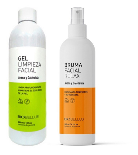 Biobellus Gel De Limpieza Facial + Bruma Relax Facial Local