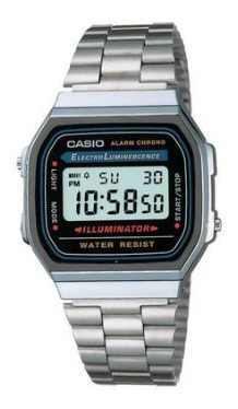 Reloj Casio Vintage A-158 Plateado Unisex 