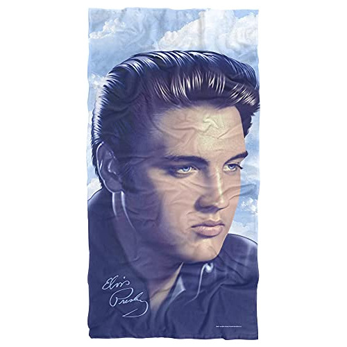 Toalla De Playa Oficial Gran Retrato De Elvis Presley D...