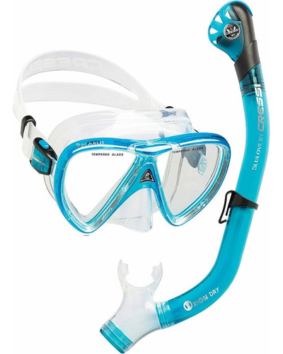 Combo Cressi Ikarus & Orion Dry Para Snorkeling Y Buceo