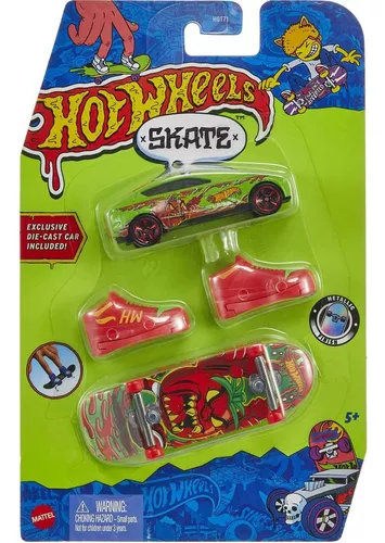 Hot Wheels Veículo Brinquedo Skateboard Skate Dedo com Tênis - APENAS 1  (UMA) UNIDADE - NÃO É POSSÍVEL ESCOLHER, Multi