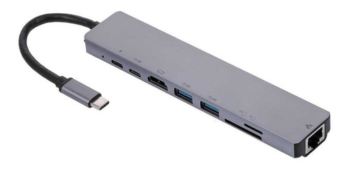 Hub Adaptador Usb Tipo C, 8 En 1, Macbook Windows Chromebook