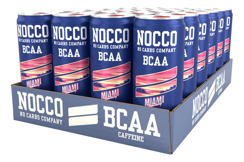 Caja Bcca 24 Unid - Nocco Sabor Miami Strawberry