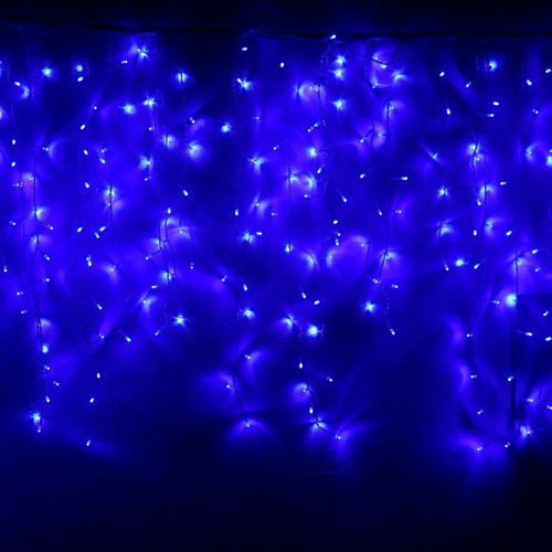 Tipo de série: luzes LED em cascata, 200 luzes para luzes azuis de cor Ext/Int