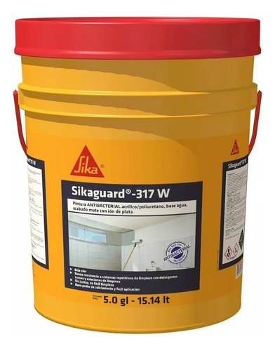 Sikaguard 317 Recubrimiento Antibacterial Blanco 5gl