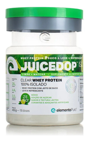 Juicedop Clear Whey Protein Isolado 450g - Elemento Puro