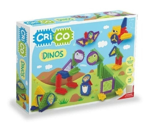 Crico Bloques Construccion Dinos 58 Piezas + Stickers Edu 