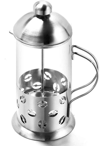 Cafeteira Francesa Pressão French Press Inox E Vidro 600 Ml