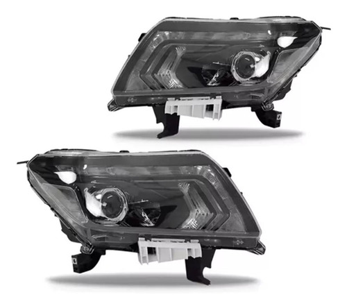 Farol Compativel Frontier 17/18/19 Manual C/proj C/led Black