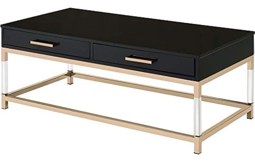 Acme Furniture 2 Cajones Mesa De Centro De Madera Con Base D