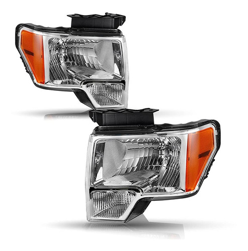 Faros Bryght Para 2009 2014 Ford F150 Pickup De R  Fr6f