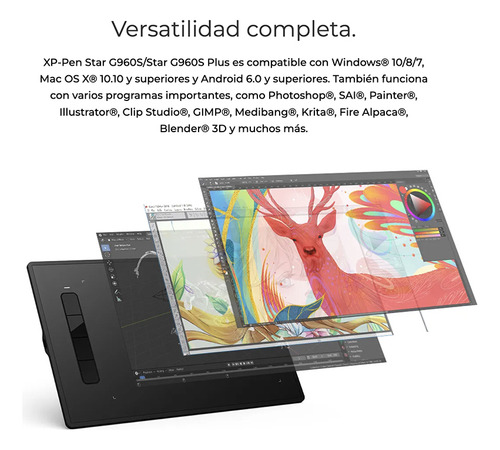 Tableta Digitalizadora Star G960s Plus Xp-pen