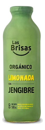 Limonada Orgánica Las Brisas Con Jengibre Vegana 500ml