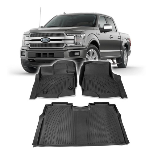 Tapetes Ford F-150 Lobo Platinum Raptor 15-20 Kit 3 Pzas