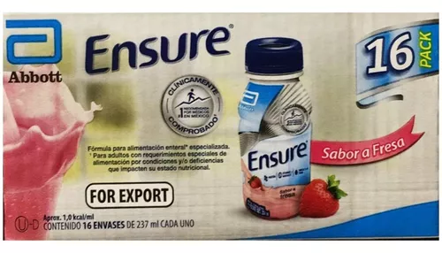 Ensure Suplemento Alimenticio Sabor Chocolate 16 pzas de