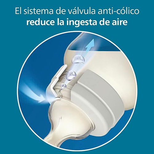 3 Biberones Avent Rosa De 9oz Con Válvula Airfree Scy703/13