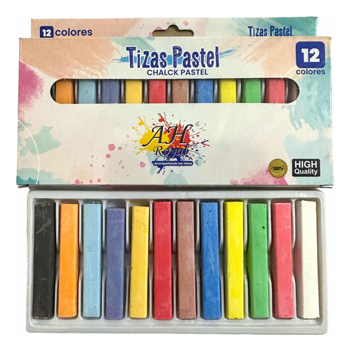 Tiza Pastel 12 Colores 