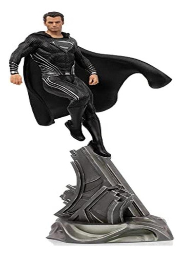 Estatua Superman - Traje Negro - Liga De La Justicia - Esca.