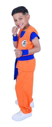 Fantasia Goku Infantil Dragon Ball Z Com Peruca