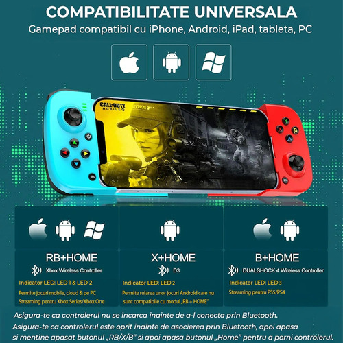 Controle Bluetooth Genérico Bsp-d3 Para Celular E Console