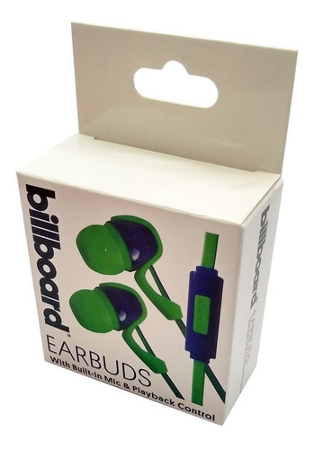Imagen 1 de 10 de Auricular Earbud In Ear Playback Microfono Control Billboard