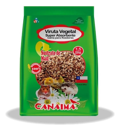 Viruta Vegetal Sustrato De Maiz 1.5kg Canaima Absorbente